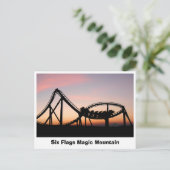 Sunset at Six Flags Magic Mountain Briefkaart (Staand voorkant)