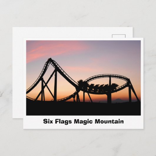 Sunset at Six Flags Magic Mountain Briefkaart (Voorkant / Achterkant)