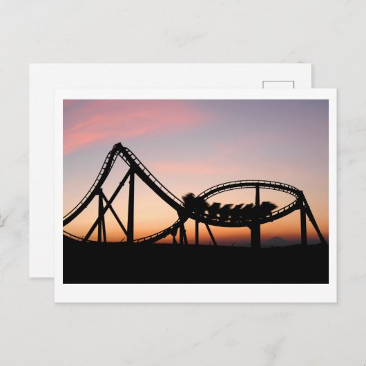 Sunset at Six Flags Magic Mountain Briefkaart (Voorkant / Achterkant)