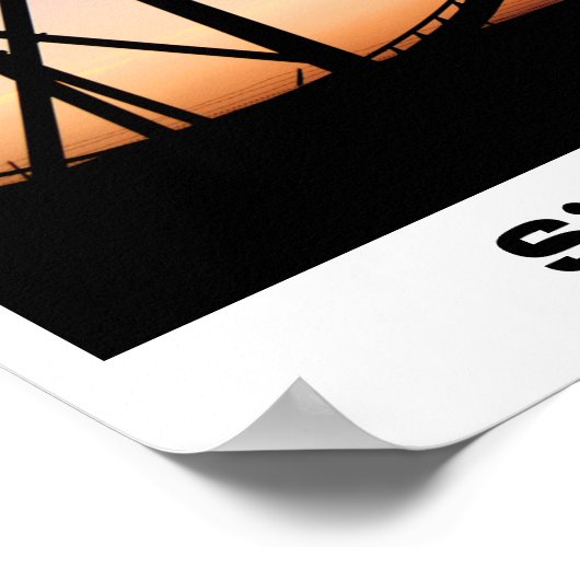 Sunset at Six Flags Magic Mountain Poster (Hoek)