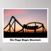 Sunset at Six Flags Magic Mountain Poster (Voorkant)