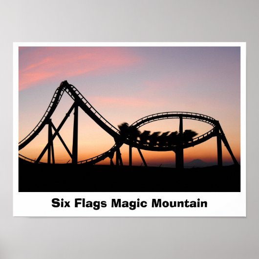 Sunset at Six Flags Magic Mountain Poster (Voorkant)