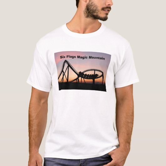 Sunset at Six Flags Magic Mountain T-shirt (Voorkant)