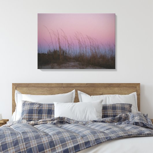 Sunset at Sullivan's Island, SC Canvas Afdruk (Insitu (Slaapkamer))