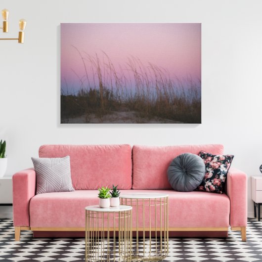 Sunset at Sullivan's Island, SC Canvas Afdruk (Insitu (Woonkamer))