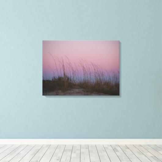 Sunset at Sullivan's Island, SC Canvas Afdruk (Insitu (Houten vloer))