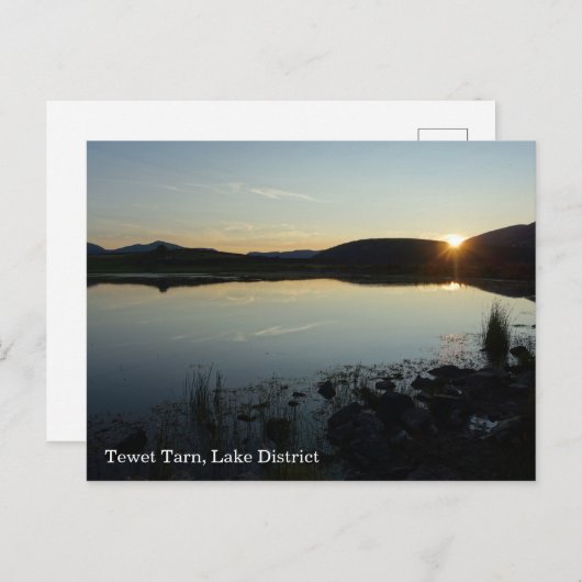 Sunset at Tewet Tarn Briefkaart (Voorkant / Achterkant)