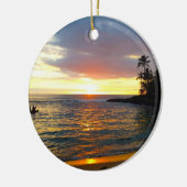 Sunset at the Beach Keramisch Ornament (Links)