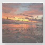 Sunset at the Beach Stenen Onderzetter (Voorkant)