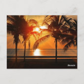 Sunset at the Beach, Tropical Landscape Briefkaart (Achterkant)