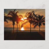 Sunset at the Beach, Tropical Landscape Briefkaart (Voorkant)