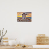 Sunset at the beroemde windmolens of Mykonos, Grie Poster (Keuken)