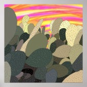 Sunset at the Cactus Garden Poster (Voorkant)