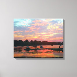 Sunset at the Cove Canvas Afdruk