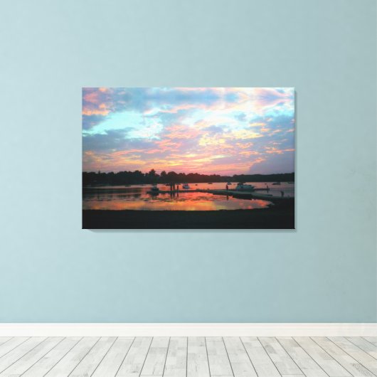 Sunset at the Cove Canvas Afdruk (Insitu (Houten vloer))