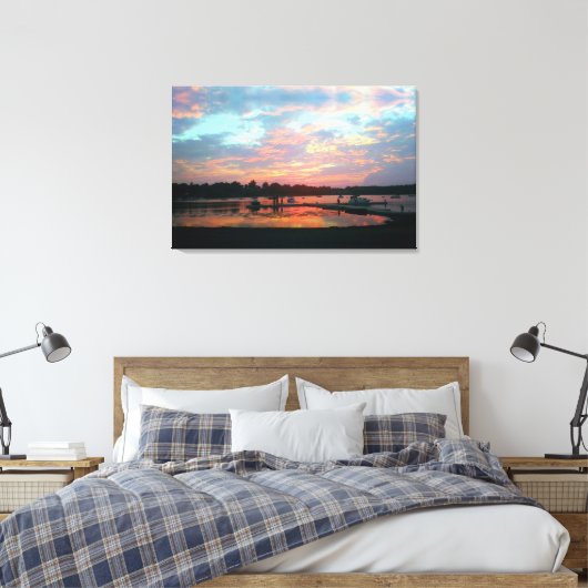 Sunset at the Cove Canvas Afdruk (Insitu (Slaapkamer))