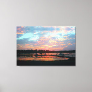 Sunset at the Cove Canvas Afdruk