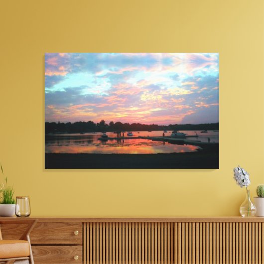 Sunset at the Cove Canvas Afdruk (Insitu (Woonkamer))