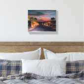 Sunset at the Desert Edge Canvas Afdruk (Insitu (Slaapkamer))