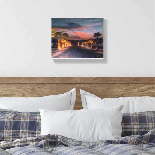 Sunset at the Desert Edge Canvas Afdruk (Insitu (Slaapkamer))