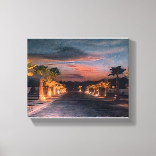 Sunset at the Desert Edge Canvas Afdruk (Voorkant)