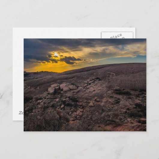 Sunset at the Enchanted Rock Briefkaart (Voorkant / Achterkant)