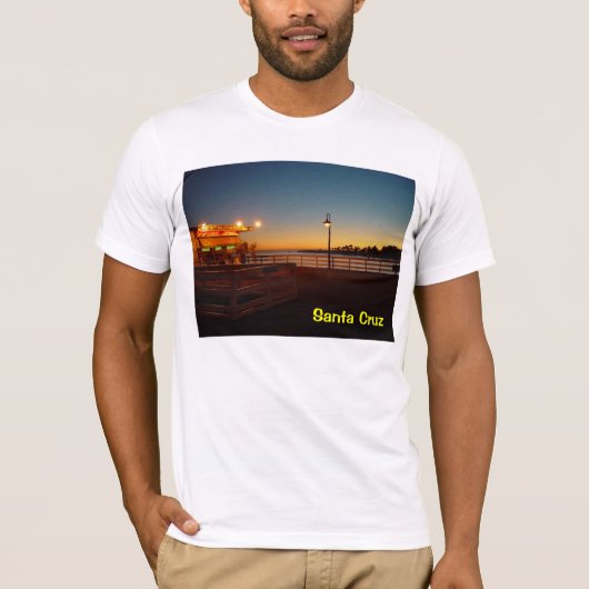 Sunset at the Lighthouse in Santa Cruz - T-Shirt (Voorkant)