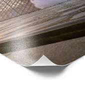 Sunset at the Louvre Museum, Parijs, Frankrijk Foto Afdruk