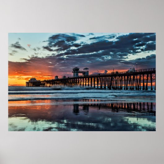 Sunset at the Oceanside Pier Poster (Voorkant)