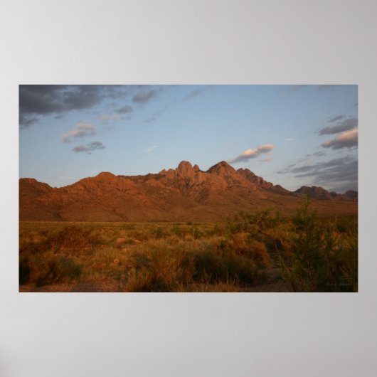 Sunset at the Organ Mountains Poster (Voorkant)