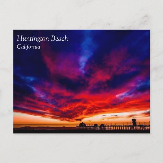 Sunset at the Pier, Huntington Beach, CA Briefkaar Briefkaart (Voorkant)