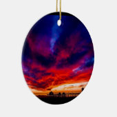 Sunset at the Pier, Huntington Beach, CA Keramisch Ornament (Rechts)