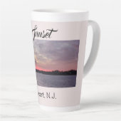 Sunset at the Pier Keyport NJ Latte Mok (Rechterhoek)