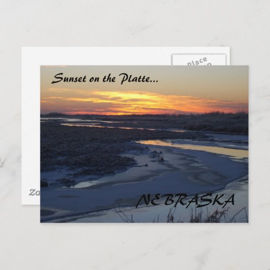 Sunset at the Platte Briefkaart (Voorkant / Achterkant)