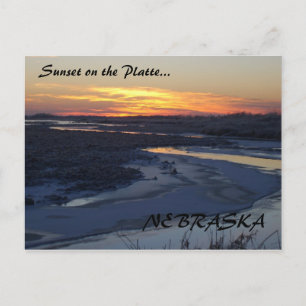 Sunset at the Platte Briefkaart