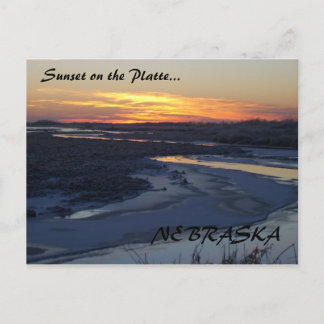 Sunset at the Platte Briefkaart