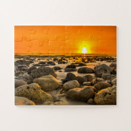 Sunset at the rocky strand legpuzzel