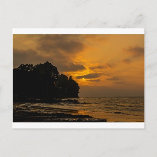 Sunset at the strand in Webster New York Briefkaart (Voorkant)