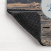 Sunset at the zee foto with monogram and name muismat (Hoek)