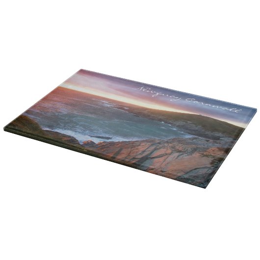 Sunset at Towan Head Newquay Cornwall England Snijplank (Hoek)