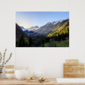 Sunset at Trenta valley, Slovenië Poster (Keuken)