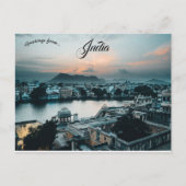 Sunset at Udaipur India Briefkaart (Voorkant)