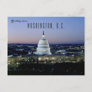Sunset at United States Capitol Washington D.C. Briefkaart