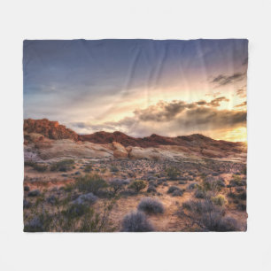 Sunset at Valley of Fire State Park   Nevada, Vere Fleece Deken