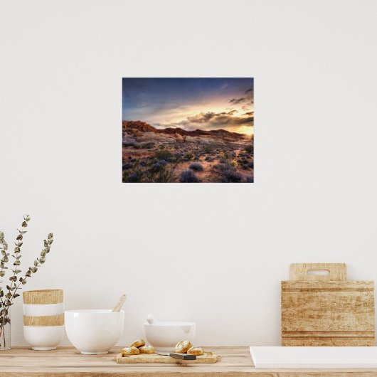 Sunset at Valley of Fire State Park | Nevada, VS Poster (Keuken)