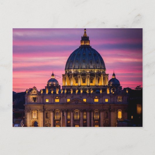 Sunset at Vaticaanstad Briefkaart (Voorkant)