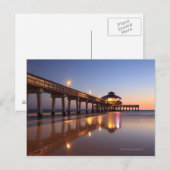 Sunset at Vissen Pier, Fort Myers Beach, Briefkaart (Voorkant / Achterkant)