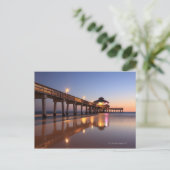 Sunset at Vissen Pier, Fort Myers Beach, Briefkaart (Staand voorkant)