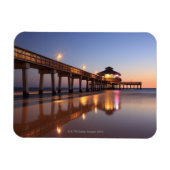 Sunset at Vissen Pier, Fort Myers Beach, Magneet (Horizontaal)