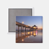 Sunset at Vissen Pier, Fort Myers Beach, Magneet (Voorkant / Achterkant)